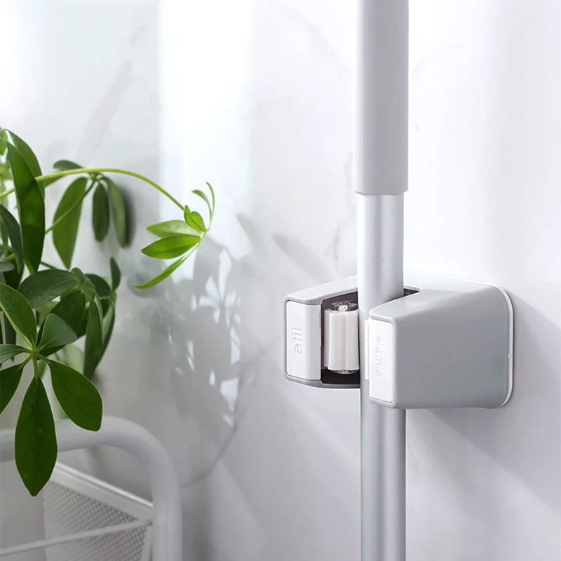 

Wall mounted bathroom mop sucker hook mop hook hanger rack mop clamp house hold hook