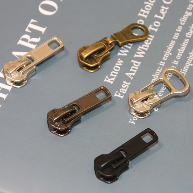 

7 # оптовая продажа 5 шт. смешанные ползунки на молнии металлическая молния тянет головку на молнии для сумки/рюкзака/одежды/швейных инструме...