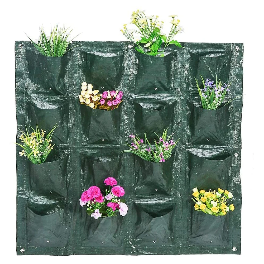 

Hanging Planting Bag Wall Mount Grow Bag Multi Pockets Planter Vertical Grow Container Pockets For Garden Vegetables Flowers