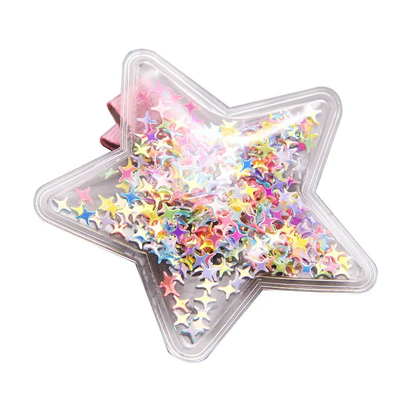 Новинка прозрачные детские заколки для волос из искусственной кожи с красочными