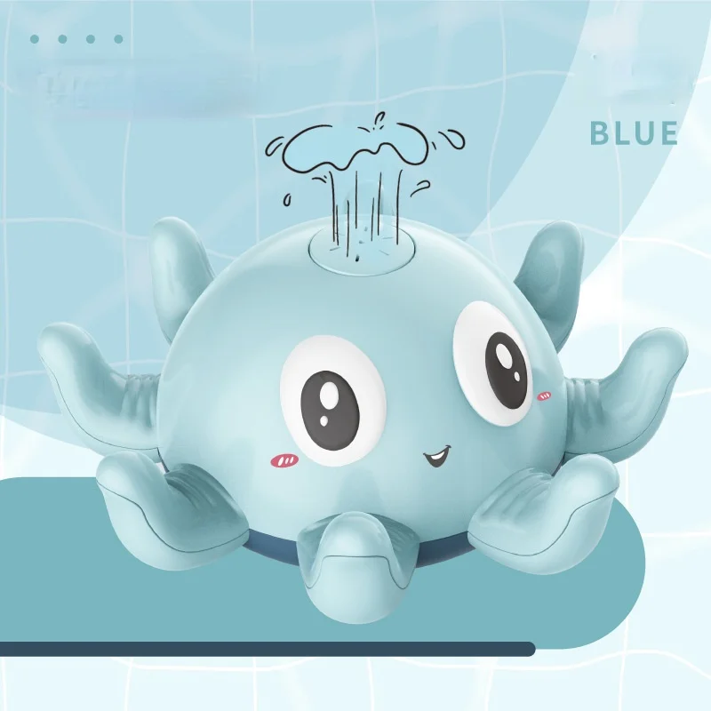Cute Octopus Baby Bath Toys for Shower Bathtub Toy for Kids 2 To 4 Years Old Rotating Water Spraying Animal Toy