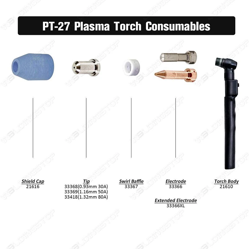 33368 наконечник сопла 30A для Esab PT-23 PT-27 плазменной резки фонарь аксессуары PKG/20 -