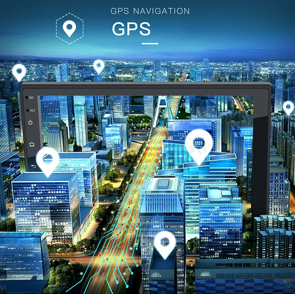Автомобильный мультимедийный плеер на Andriod 8 1 2 din GPS-навигация Bluetooth Wifi USB Mirror Link |