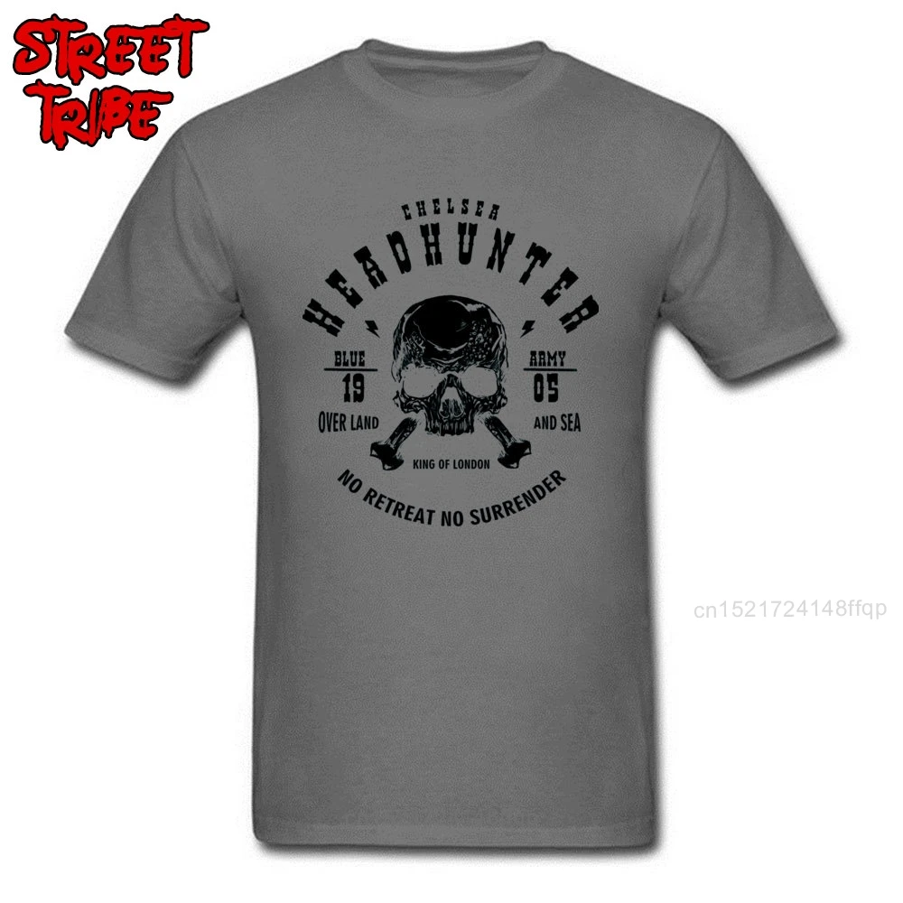 Classic Men T Shirt Chelsea Headhunter Custom TShirt 100% Cotton Skull Print Retro T-shirt Short Sleeve Fashionable Tops Tees