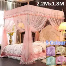 Европейский стиль 4 Угловая постельная Кровать Навес Москитная