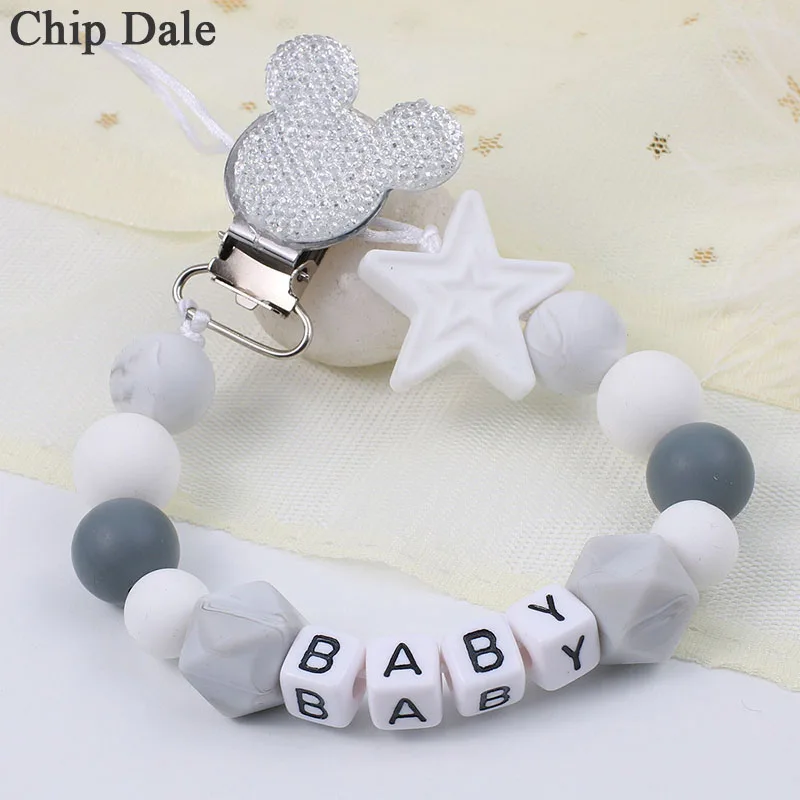 Держатель для детской соски пустышки с цепочкой мышкой новорожденных|Шнурки и