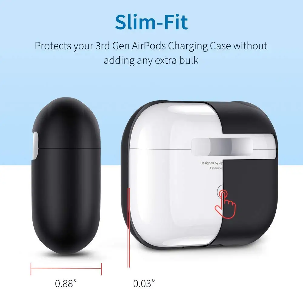 ТПУ защитный силиконовый чехол для AirPods Pro Чехол Hingeless тонкий ударопрочный и
