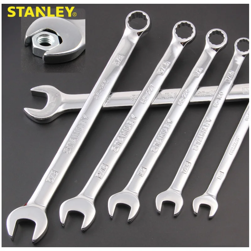 Stanley professional combination imperial spanner 1/4 5/16 3/8 7/16 1/2 9/16 5/8 11/16 3/4 13/16 7/8 15/16 1 inch wrench combo