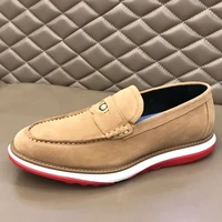 brand fashion genuine leather flats men loafers high quality wear resistant sole outdoor men sneakers male casual shoes