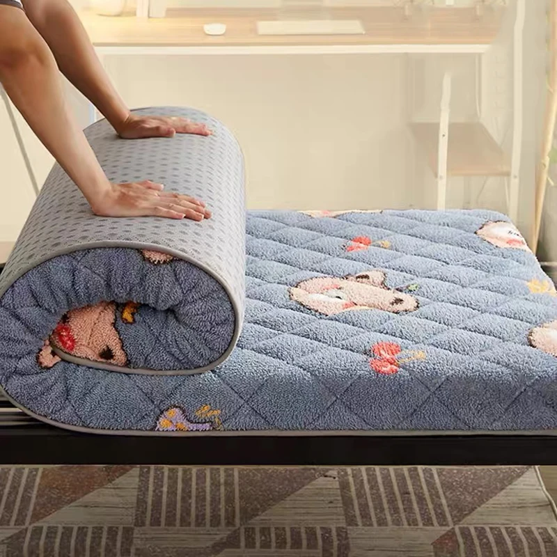 

Winter lamb velvet mattress soft cushion mattress household winter thickened student dormitory single sponge cushion mats
