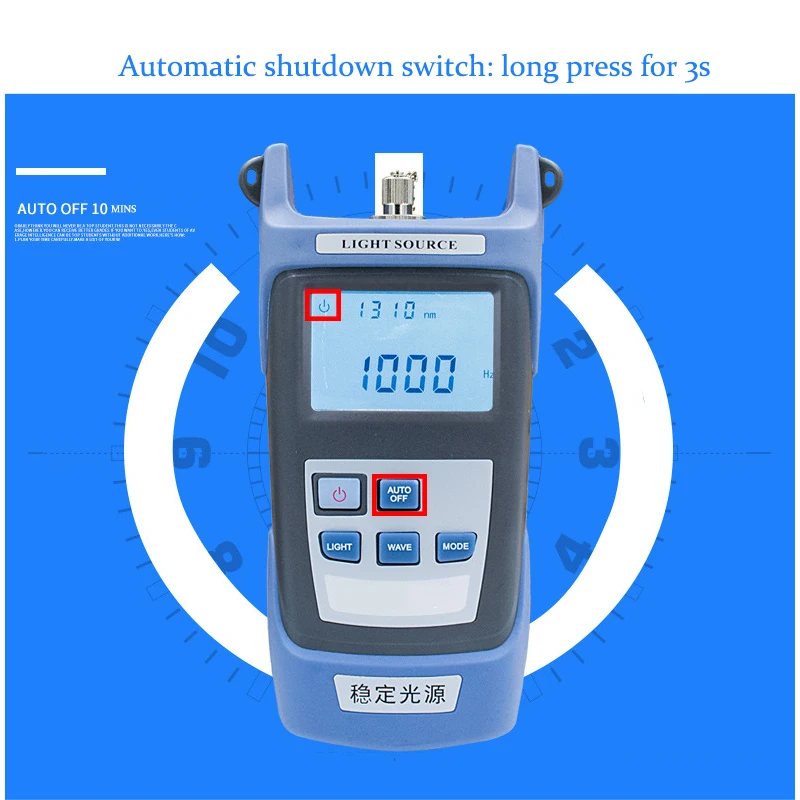 

Fiber Optic Stabilized Light Source Dual Wavelength Hand Held Laser SC FC FTTH