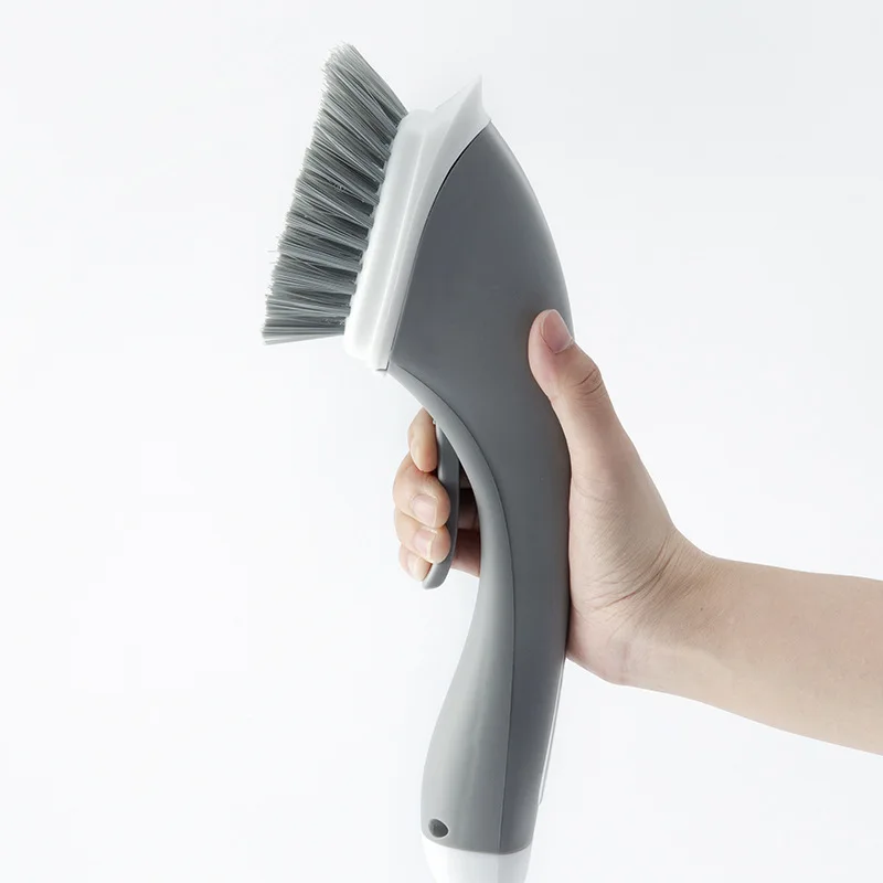 

Brush kitchen With detergent cleaning brush Hand Household Cleaning tools Automatic water spray cleaning brush best selling 2019
