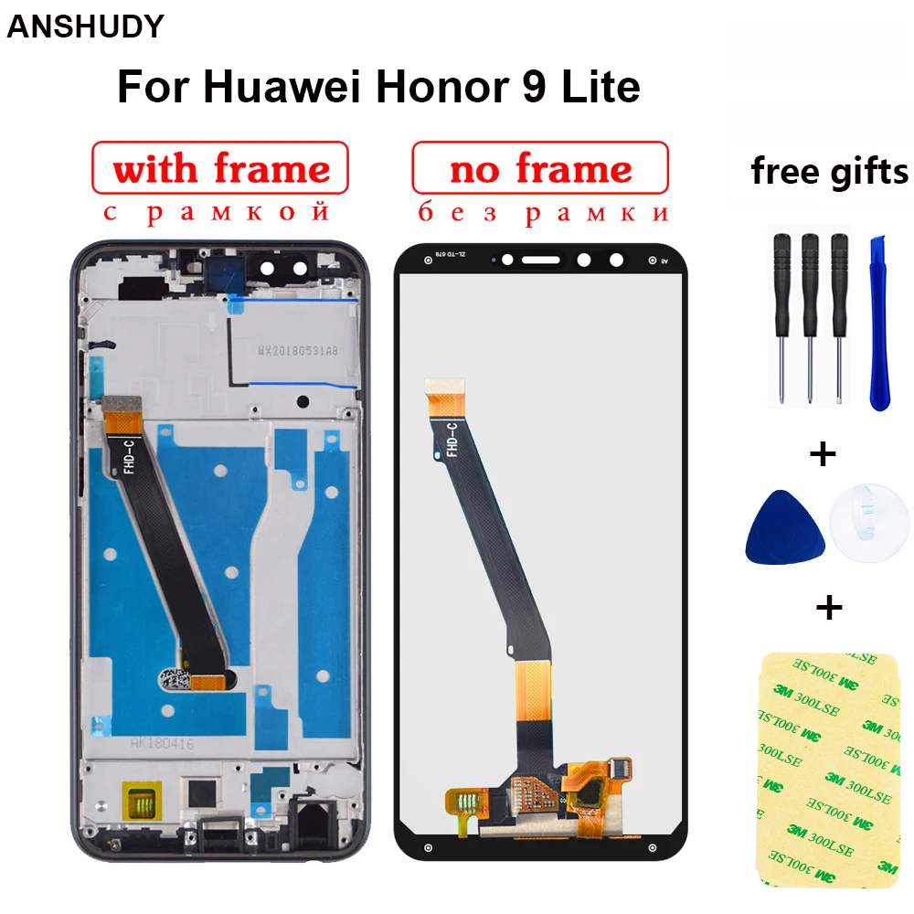Для huawei Honor 9 Lite ЖК экран для сенсорный дигитайзер сенсор + дисплей монитор в