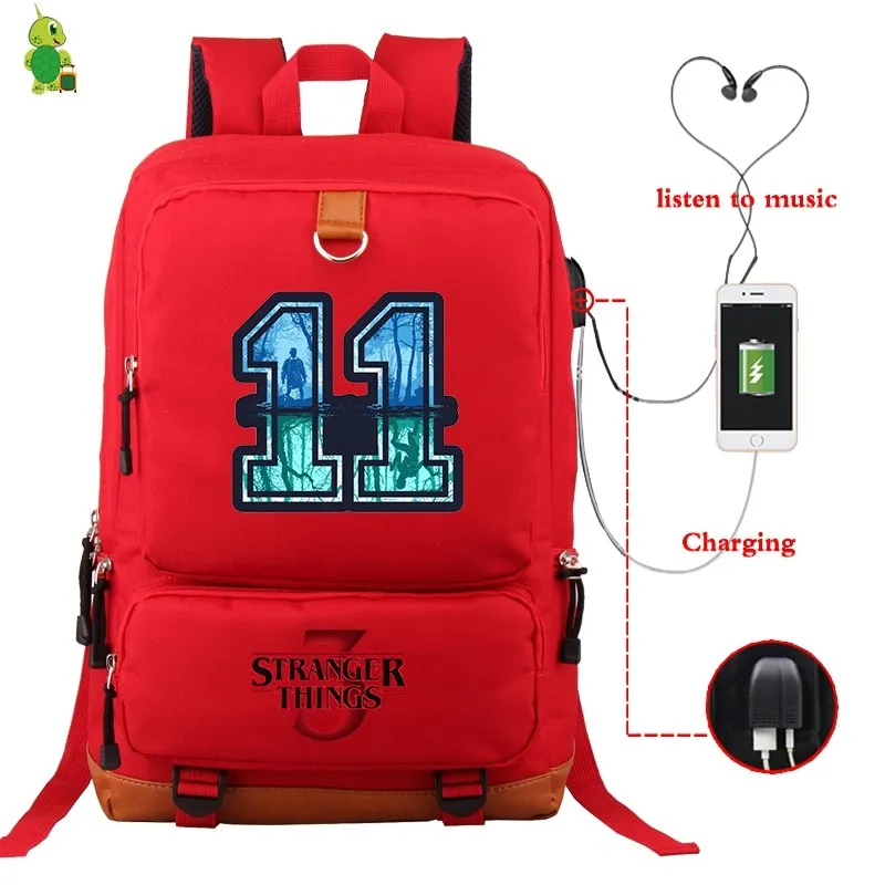 11 Mochila странные вещи рюкзаки мужские женские рюкзак USB зарядка путешествия ноутбук рюкзак большие школьные сумки для подростков мальчиков девочек - Цвет: 11