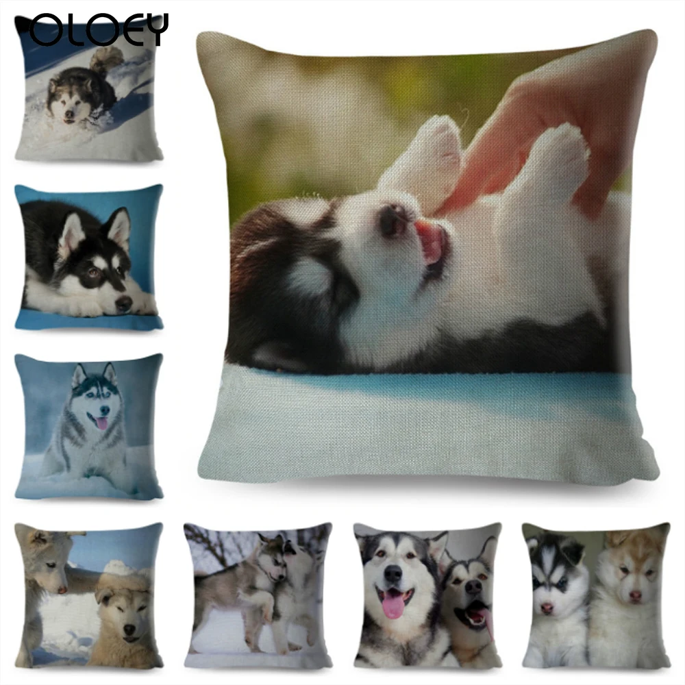 Наволочка для подушки из хлопка и льна 45 х45 см | Дом сад