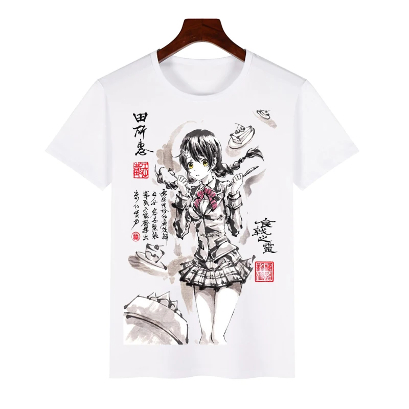 

Anime shokugeki no soma T-shirt Tee Tops Men women Short Sleeve Anime T-shirt