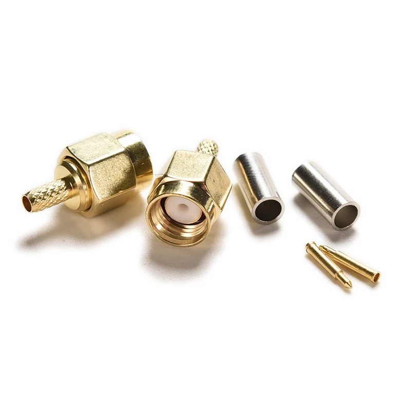 

1-3Sets SMA Male Plug RF Coax Connector Crimp For RG316 RG174 LMR100 Cable Straight Goldplated Drop Shipping