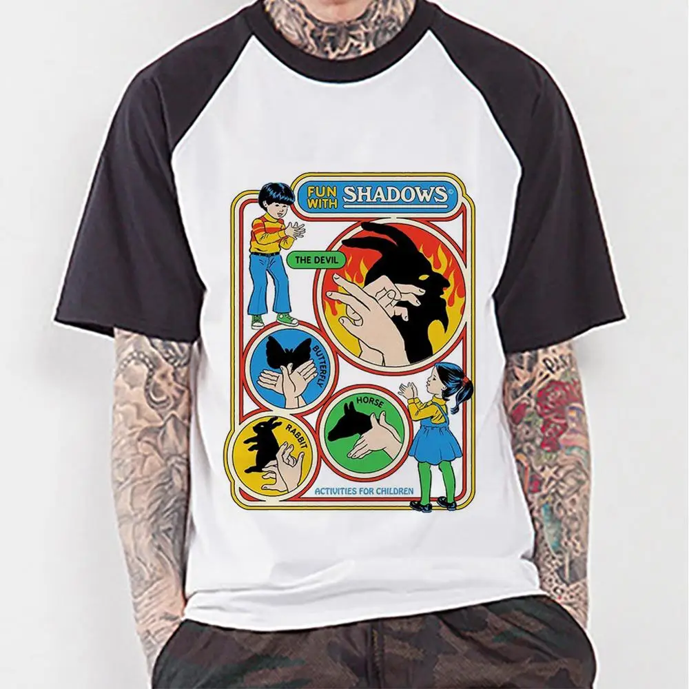 Футболка в стиле Харадзюку с изображением сатаны для мужчин и женщин|Мужские