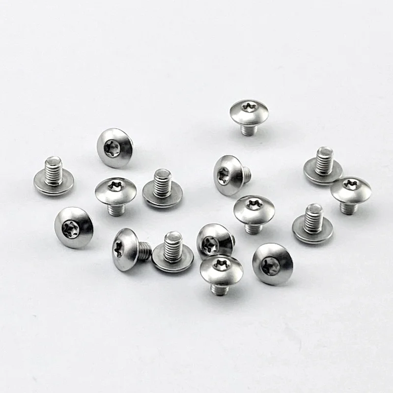 

10pcs Stainless Steel Folding Knife Handle Blade M3 Thread Torx Screws Half Round Head DIY Shank Spindle Patch Screw Nail Rivet