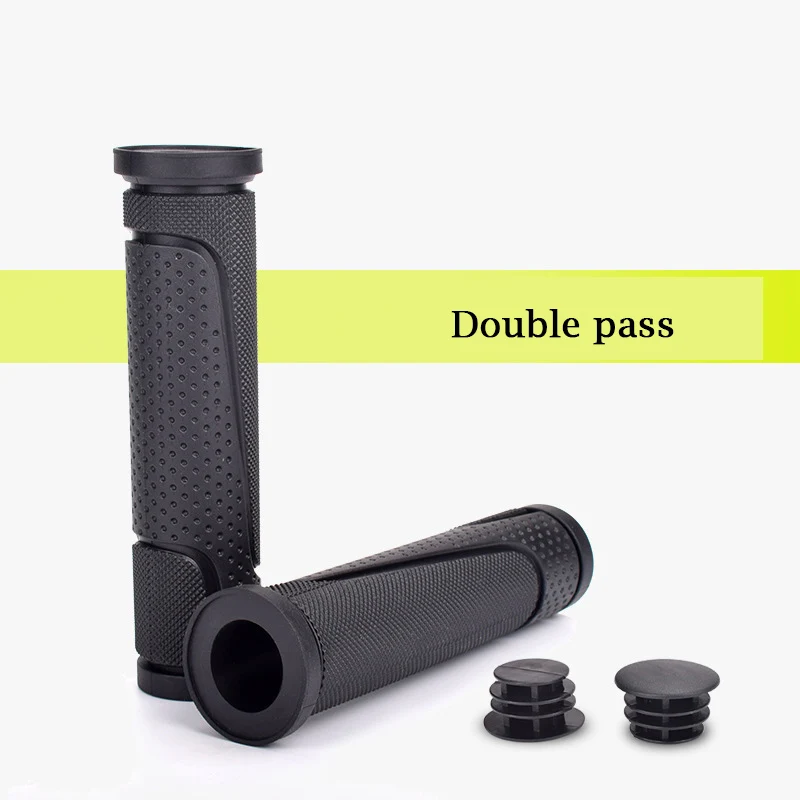 Черные ультралегкие велосипедные ручки резиновые блокируемые для горного