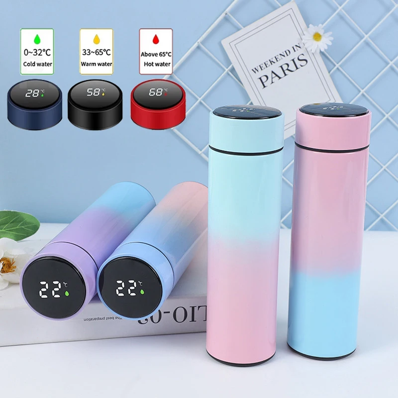 

Smart Insulation Thermos Vacuum Flasks Water Bottle Coffee Cup Mug Portable Simple Creative Personalized Trend Bulk Tea Cup