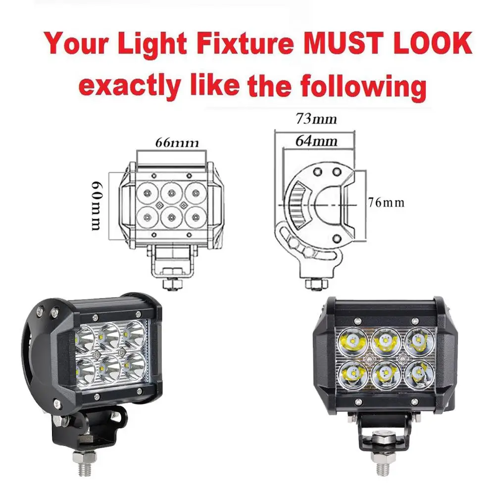 Защитный чехол 4x4 4 дюйма прозрачный черный красный синий янтарный цвет|4x4 offroad|amber