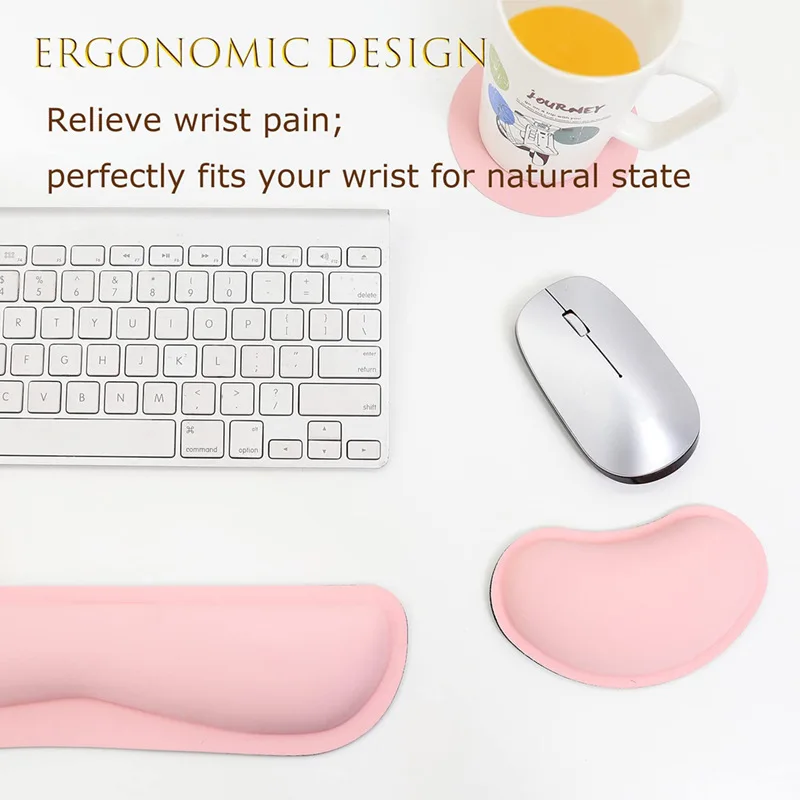 

Lovely girl heart-shaped mouse holder comfortable mouse pad simple wrist solid color hand pillow silicone wrist rest