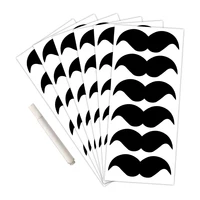 mustache chalkboard stickers labels party supplies for dancing party labeling gift tags wine marker magic showand wedding decor
