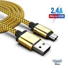 Кабель Micro USB 2 м1 м25 см, кабель для быстрой зарядки для Samsung J7 Redmi Note 5 Pro, Android мобильный телефон, USB, кабель для передачи данных