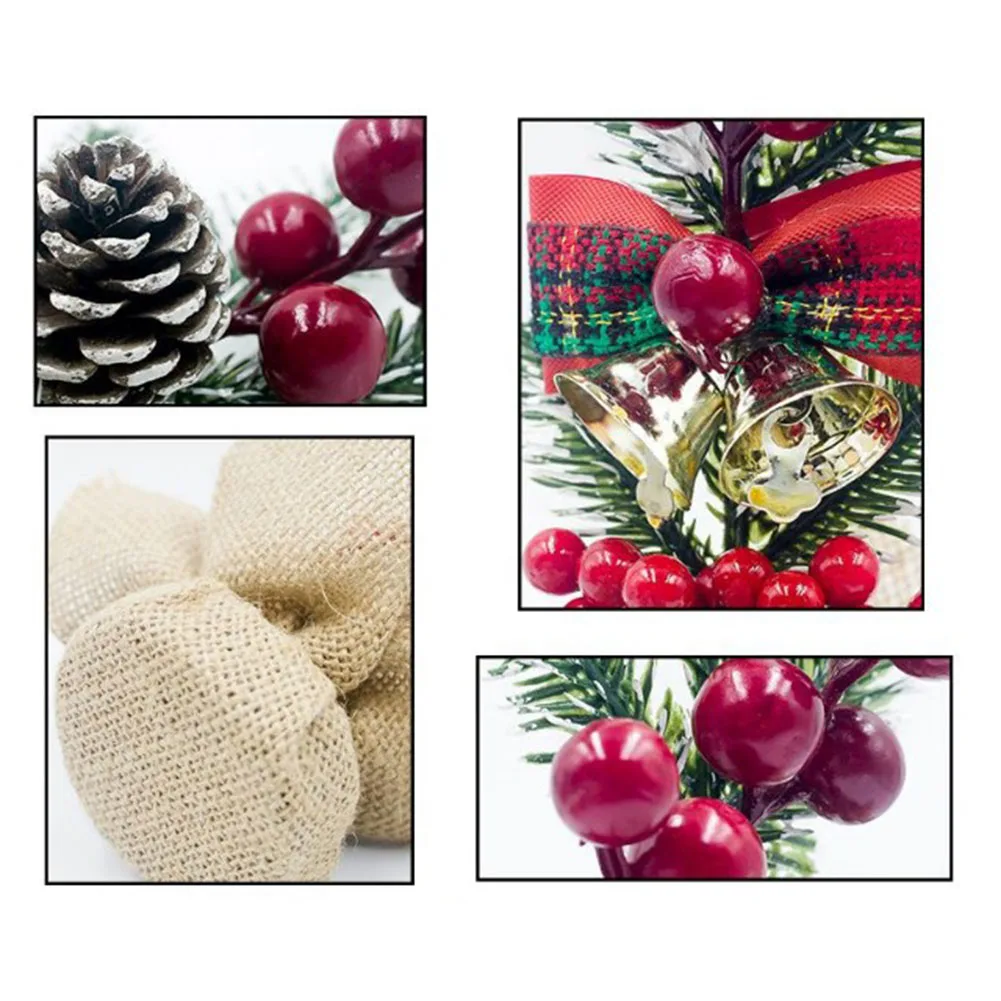 2019 Рождественская елка 24 см Новогоднее украшение для стола искусственная