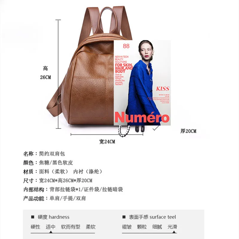 

2021 New Students Shoulder Bag Ladies Fashion Bag Multifunctional Europe Bag Outdoor Travelling Bag Large Capacity Backpack