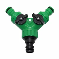 34 female thread y shape connector 2 way water pipe adapter hose splitter valve tap joint quick drip garden irrigation tool