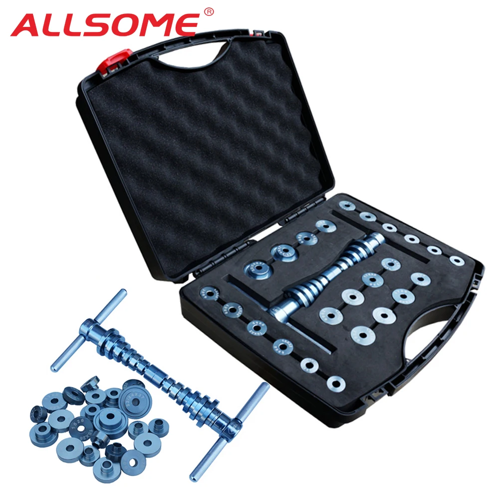 

ALLSOME Bicycle Bottom Bracket Hub Bike BB Axis Bearing Removal Press Installation Tool Kit Set Hand Tool Set