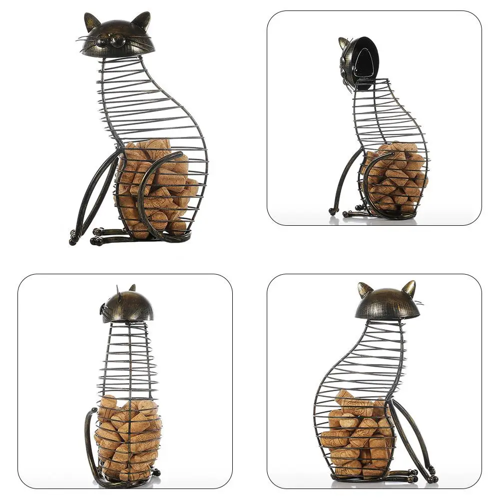 Винная стойка в форме кошки пробковый контейнер держатель для бутылок вина