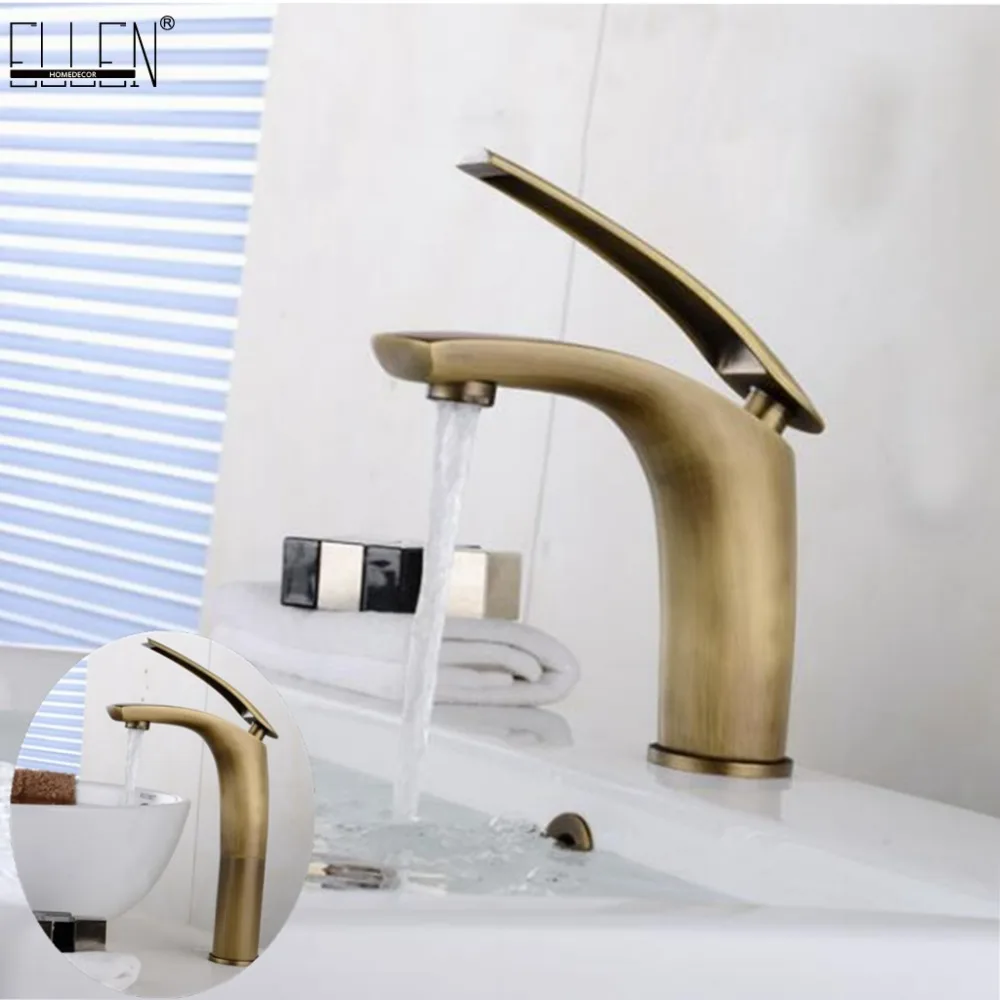 Vidric Antique Bronze Bathroom Sink Faucet Crane Mixer Tap Single Handle Vessel Tall Hot and Cold tap | Обустройство дома