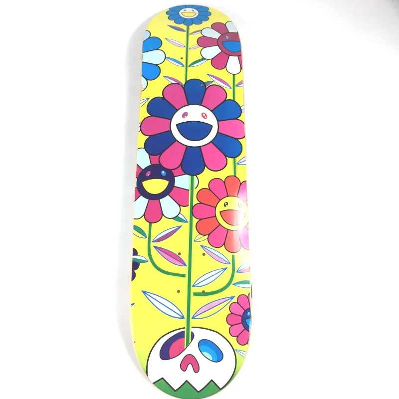 

Takashi Murakami Flowers Sunflower Skateboard Pop Art Interior Decoration PendantCollection Modern Maple Skateboard TM/KK