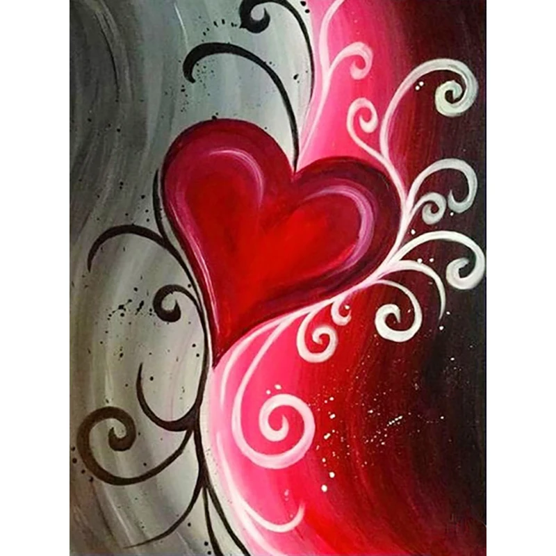 

Diamond Painting With Round Rhinestones Full Square Drill Resin Mosaic Embroidery Cross Stitch Kits Wall Art Decor Love Pattern