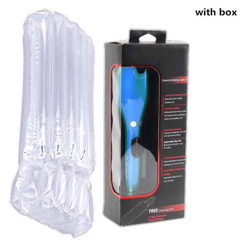 blue with box Новые автоматические N бигуди турмалин керамический нагреватель бигуди для волос светодиодный цифровой бигуди воздушная плойка портативная мини плойка - Цвет: blue with box