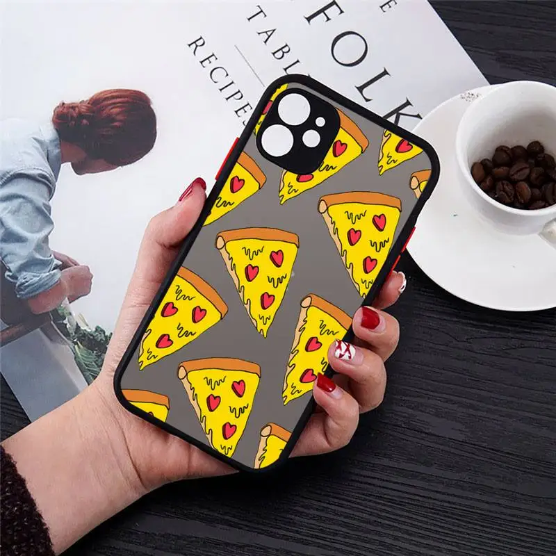 

cartoon pizza best friends Phone Case Transparent Matte for iPhone 7 8 11 12 s mini pro X XS XR MAX Plus cover funda