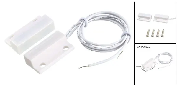 NC 1pcs Uxcell 1-30 шт. MC-38 поверхностного монтажа проводной NC без дверная сигнализация Магнитный тростниковый переключатель - Цвет: NC 1pcs