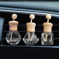 1pc air freshener car perfume clip fragrance empty glass bottle for essential oils diffuser vent outlet ornament car styling 8ml