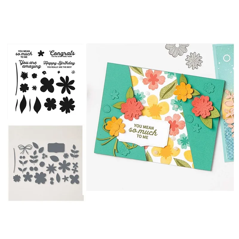 

Clear Stamps and Metal Cutting Dies Stencil for DIY Scrapbooking/Photo Album Stamps Decorative New Stamps and Dies 2021