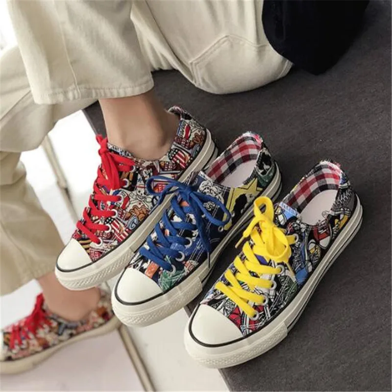 

New designer women canvas shoes fashion breathable casual female platform sneakers shoes zapatos de mujer womens shoes