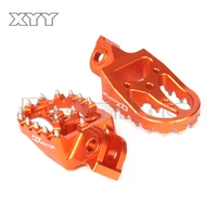 cnc foot pegs pedals rests for exc sx sxf xc xcf excf excw xcfw mx six days 65 85 125 200 250 300 350 525 530