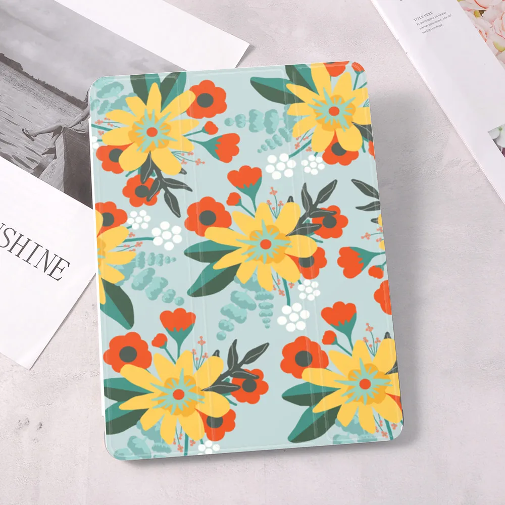 

Bright flowers For iPad 10.9 inch Air 4 2020 5th 6th 10.2 8th Generation 12.9 inch Pro 2018 Mini 4 5 Smart Case Con Portamatite