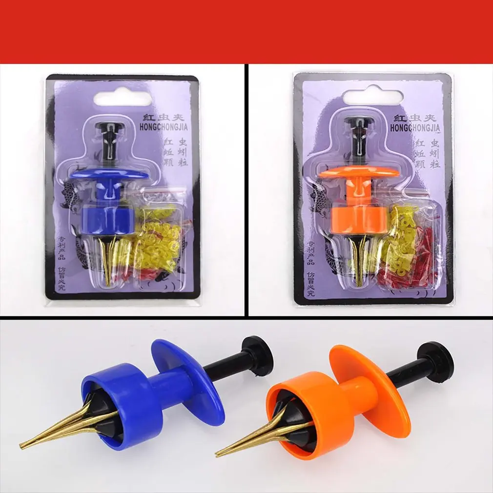 Красный червь клип гранулы на приманку красный живая саранча крюк 2018 горячая