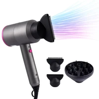 obecilc salon ionic hair dryer strong wind hot cold wind negative ionic hammer blower dry electric hair dryer with 3 nozzles