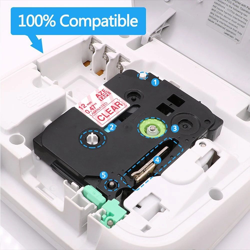 Fimax 6 шт. совместимый с Brother Φ Tze231 P-touch Label Maker | Компьютеры и офис