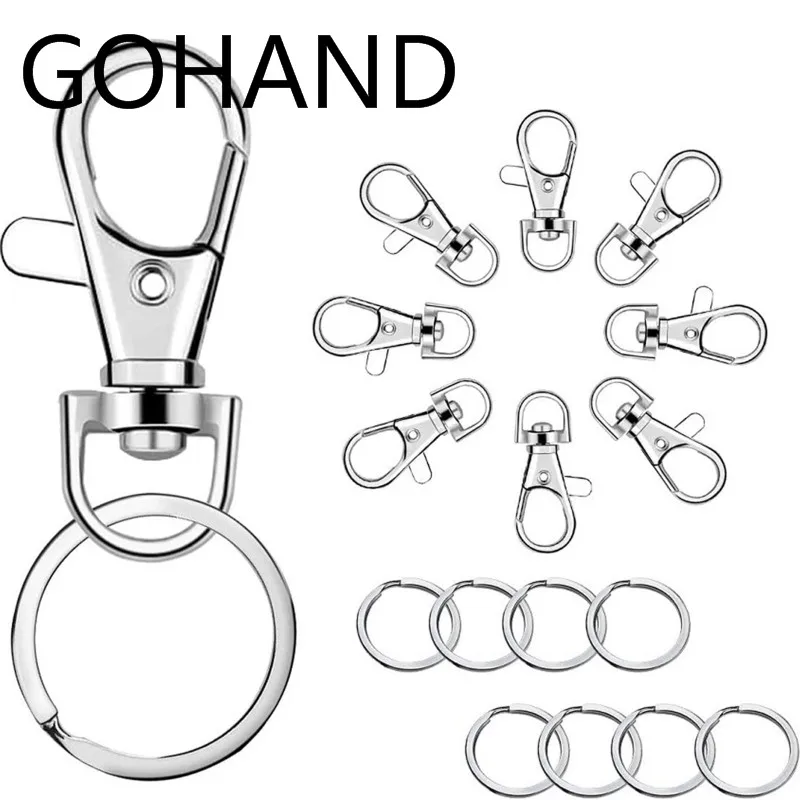 100 крючки для ключей с кольцами зажим изготовления ювелирных изделий|Брелоки| |