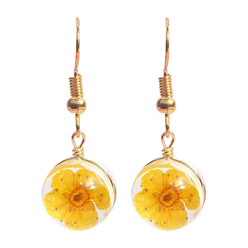 

Dandelions Crystal Ball Earrings Crystal Flower Ball Dangle Earrings Women Girl SAL99